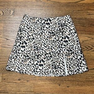 Princess Polly Leopard Cheetah Satin Mini Skirt
